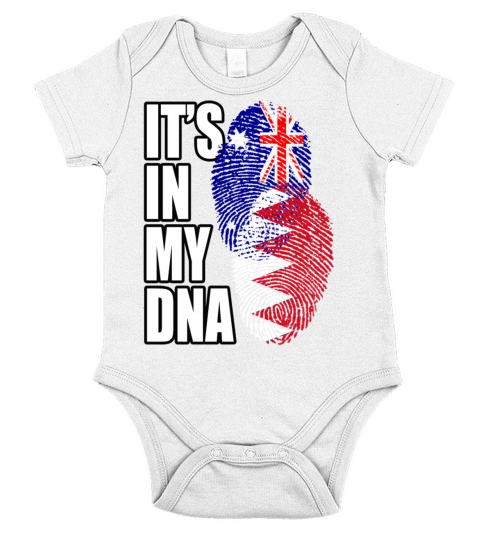 Bahraini And Australian Mix Heritage DNA Flag Short Sleeve Baby One-Piece