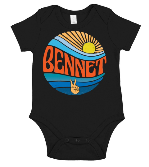 Bennet Shirt Vintage Sunset Bennet Groovy Tie Dye Short Sleeve Baby One-Piece