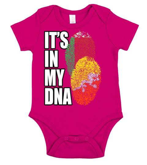 Bhutanese And Belarusian Mix Heritage DNA Flag Short Sleeve Baby One-Piece