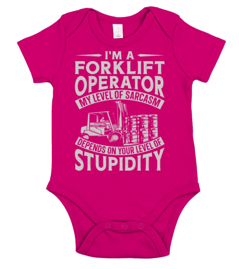 Certified Forklift Truck Operator Short Sleeve Baby One-Piece