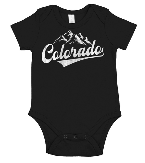 Colorado Baseball Fan Rocky Mountains T Shirt Short Sleeve Baby One-Piece
