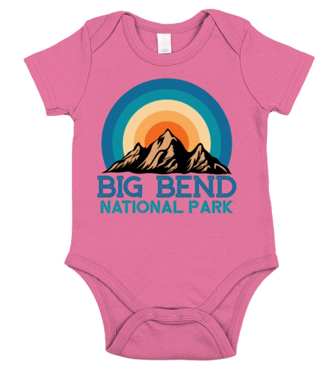 Cool Vintage Retro Big Bend National Park Mountain Short Sleeve Baby One-Piece