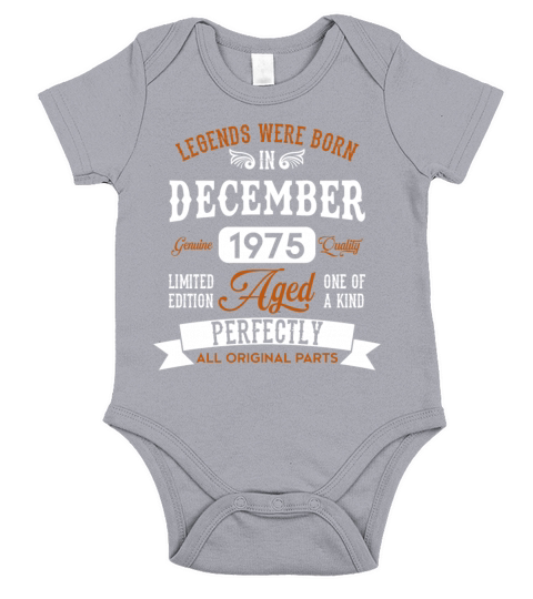 December 1975 Legends Birthday Gift Short Sleeve Baby One-Piece