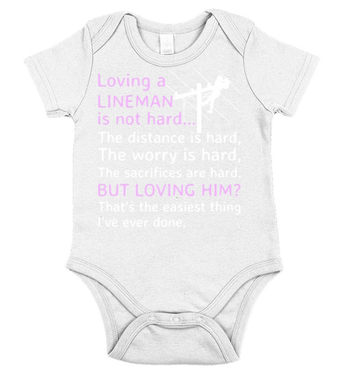 Electrical Linemans Wife Lineman Spouse Funny Short Sleeve Baby One-Piece