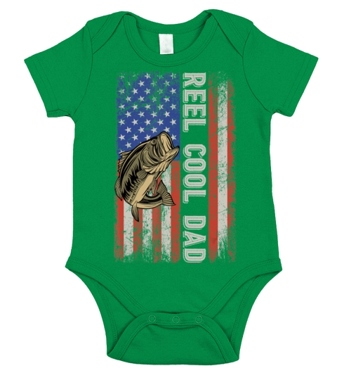 Fishing - Reel Cool Dad Short Sleeve Baby One-Piece