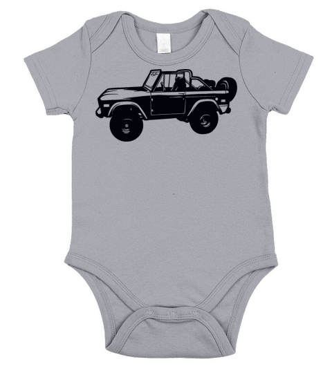 ford bronco 4x4 drawing vintage Short Sleeve Baby One-Piece