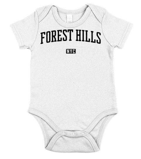 Forest Hills New York City Vintage Short Sleeve Baby One-Piece