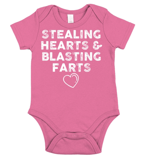 FUNNY VALENTINES DAY Stealing Hearts and Blasting Short Sleeve Baby One-Piece