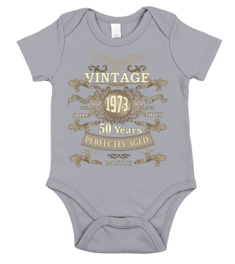 Gift for 50th birthday - Vintage ornaments - gift Short Sleeve Baby One-Piece