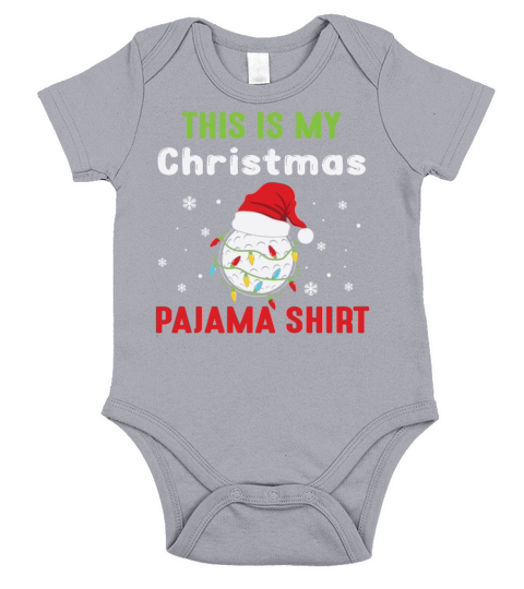 Golf Ball Christrmas Pajama Santa Short Sleeve Baby One-Piece