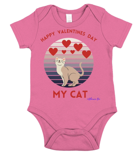 happy valentines day my cat735 Short Sleeve Baby One-Piece