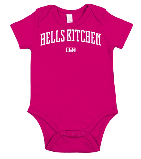Hells Kitchen New York City Vintage Short Sleeve Baby One-Piece