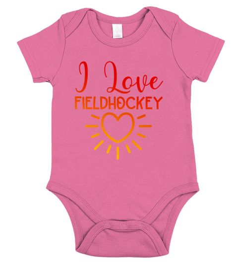 I love field field hockey Short Sleeve Baby One-Piece
