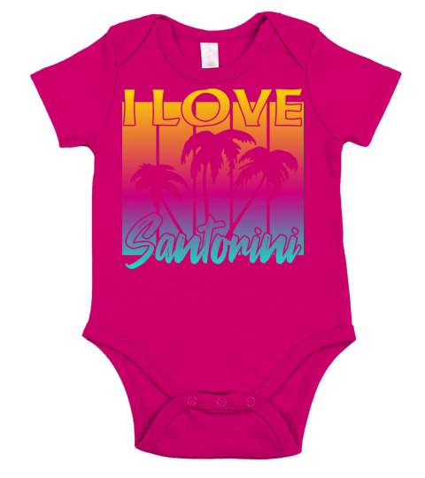 I love Santorini Short Sleeve Baby One-Piece