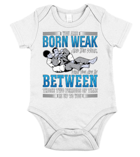 Jiu Jitsu You Are Weak Combat Fighting Fighter Short Sleeve Baby One-Piece
