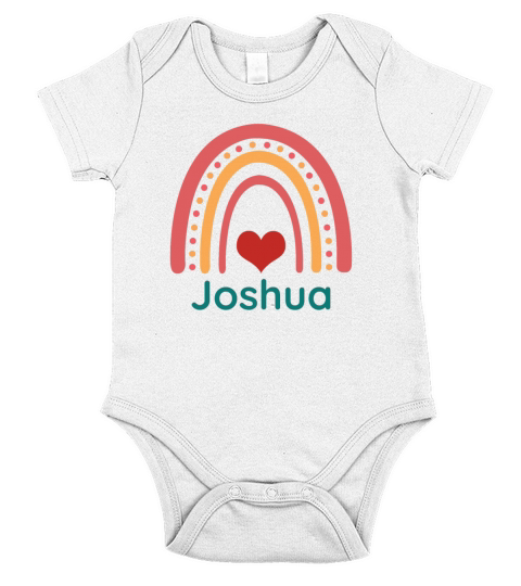 Joshua Vintage Boho Rainbow Short Sleeve Baby One-Piece