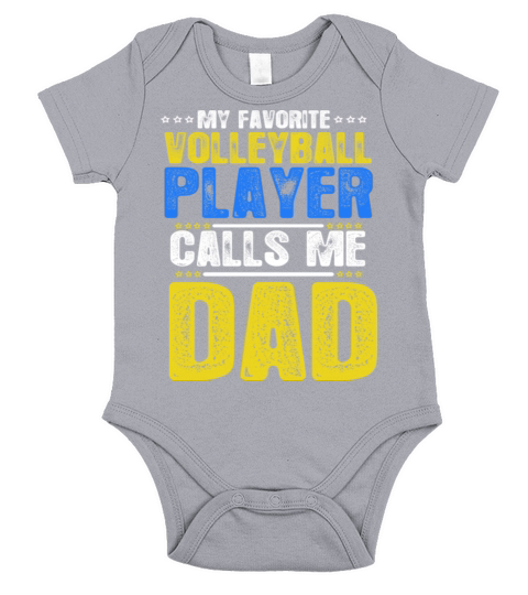 My Favorite Volleyball Player Calls Me Dad Short Sleeve Baby One-Piece