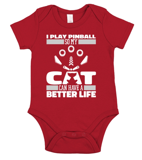 Pinball Cat Short Sleeve Baby One-Piece