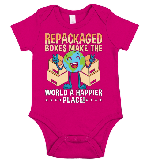 Recycling Repackaged Boxes Make The Reuse Recycler Short Sleeve Baby One-Piece