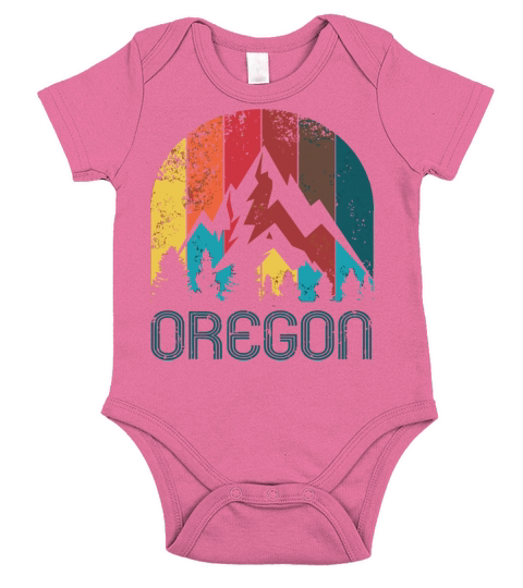 Retro Oregon For Men Women And Kids Short Sleeve Baby One-Piece