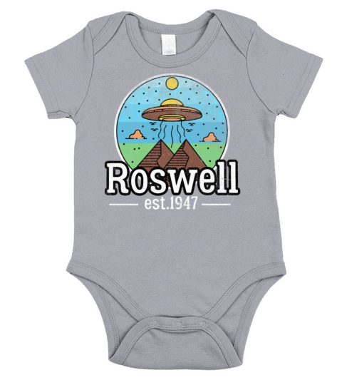Roswell 1947 Vintage Alien Ufo Funny Quote New Mex Short Sleeve Baby One-Piece