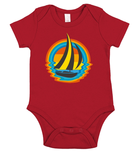 Sailing Boat Captain Sailor Vintage Short Sleeve Baby One-Piece