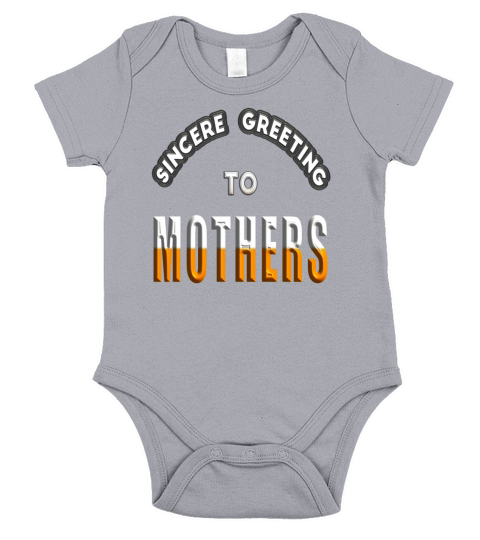 Sincere greeting to mothers Short Sleeve Baby One-Piece