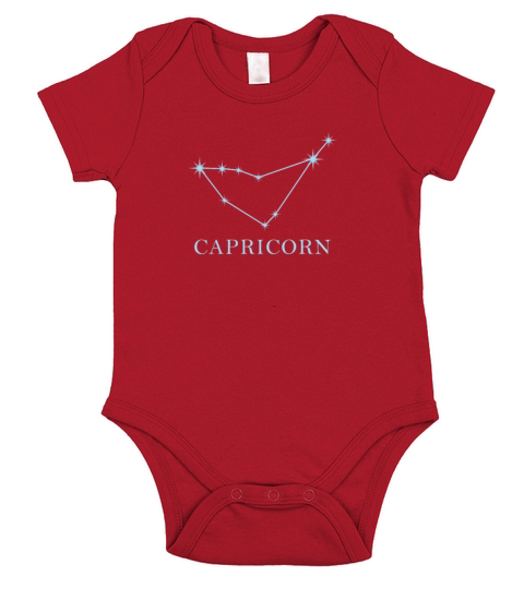 Star Constellation Zodiac Sign Capricorn Short Sleeve Baby One-Piece