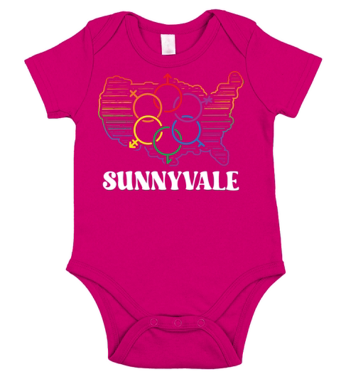 Sunnyvale Pride Month Pride Flag LGBT Community LG Short Sleeve Baby One-Piece