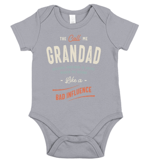 The Call Me Grandad Because Partner in Crime Short Sleeve Baby One-Piece