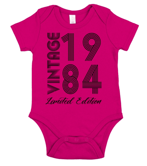 Vintage 1984 Vintage Birthday Retro Vintage Short Sleeve Baby One-Piece