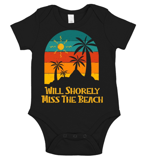 Will Shorely Miss The Beach Summer Trip Tropical Short Sleeve Baby One-Piece