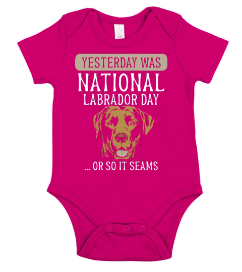Yesterday was national Labrador day Short Sleeve Baby One-Piece