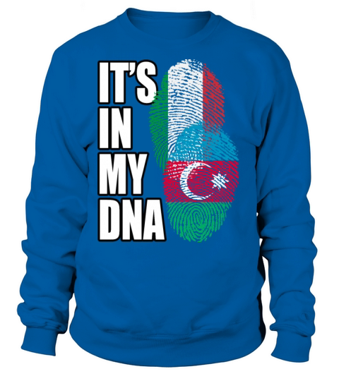 Azerbaijani And Italian Mix Heritage DNA Flag Sweatshirt Unisex