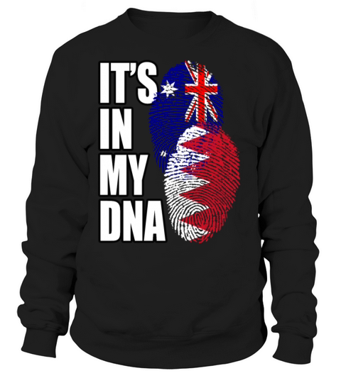 Bahraini And Australian Mix Heritage DNA Flag Sweatshirt Unisex