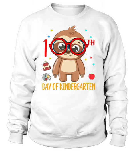 Cute Sloth 100th Day Of Kindergarten 100 Days Sweatshirt Unisex