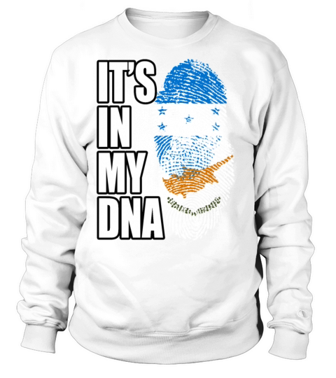 Cypriot And Honduran Mix Heritage DNA Flag Sweatshirt Unisex