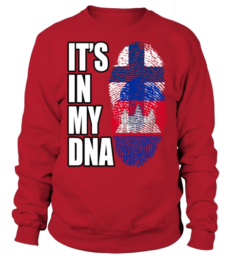 Finland And Cambodian Mix Heritage DNA Flag Sweatshirt Unisex
