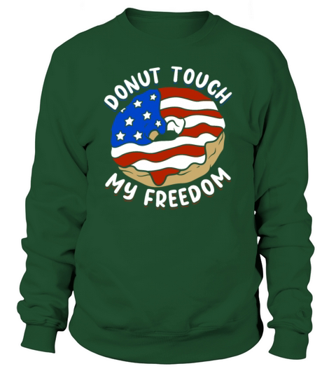 Funny USA Donut Freedom 4th of July for Americans Sweatshirt Unisex