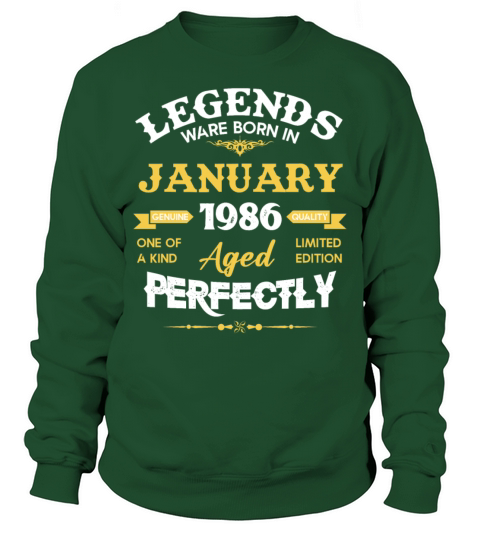 January 1986 Vintage Birthday Present Sweatshirt Unisex