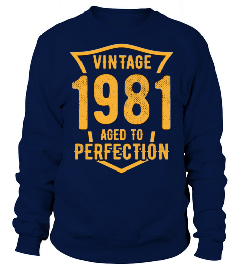 Vintage 1981 Aged To Perfection 42nd Birthday Sweatshirt Unisex