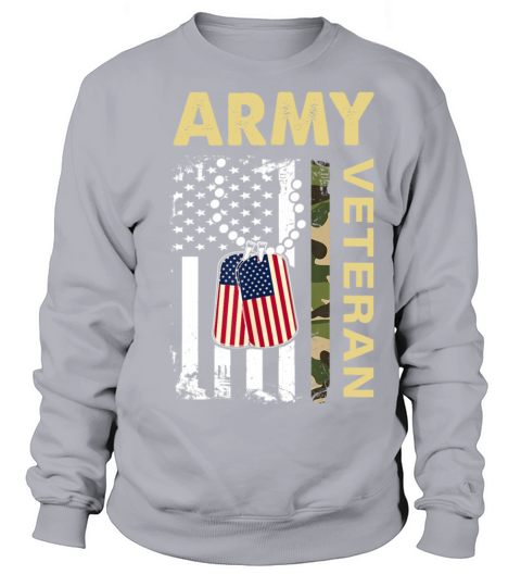 Vintage Army Veteran Day American Flag Women Men Sweatshirt Unisex