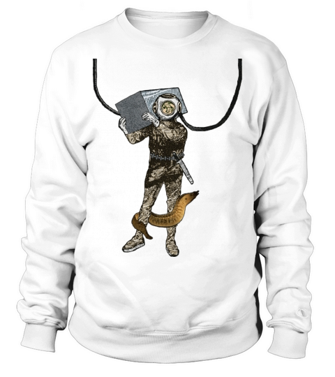 Vintage Salvage Helmet Diver with an Eel URM Sweatshirt Unisex