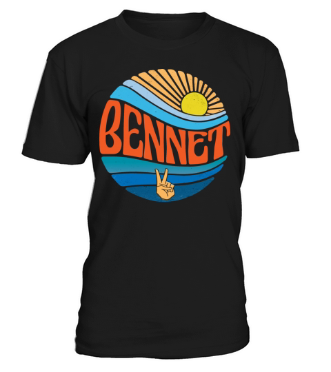 Bennet Shirt Vintage Sunset Bennet Groovy Tie Dye T-Shirt Unisex