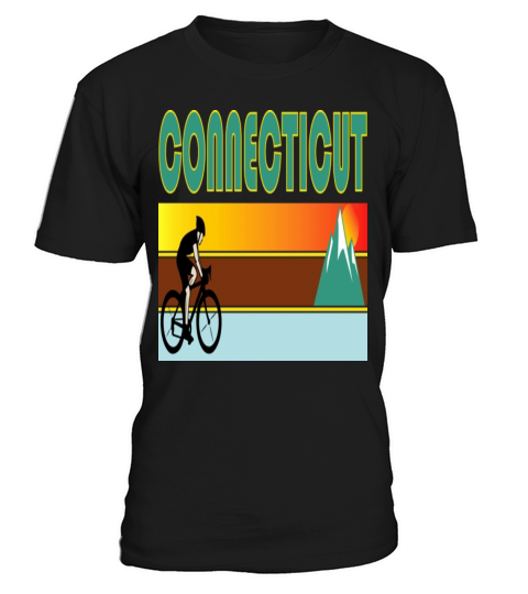 Connecticut Hometown Retro Mountain Bike Design T-Shirt Unisex