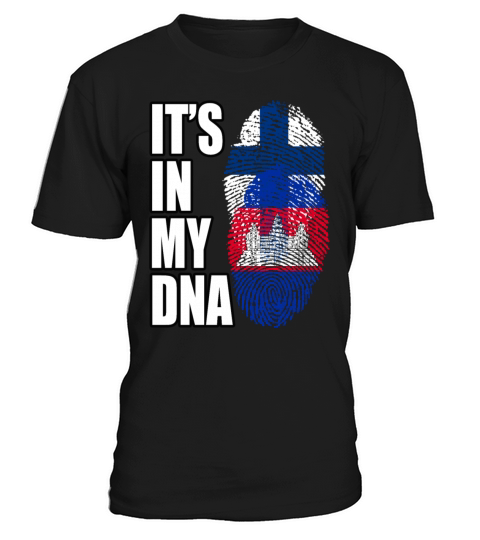 Finland And Cambodian Mix Heritage DNA Flag T-Shirt Unisex