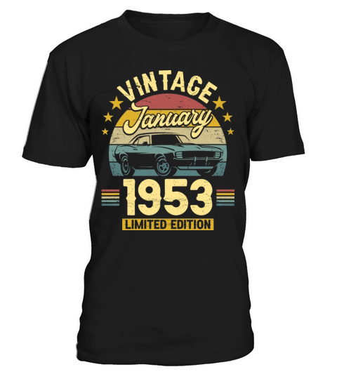 January 1953 70 Years Old Vintage 70th Birthday T-Shirt Unisex