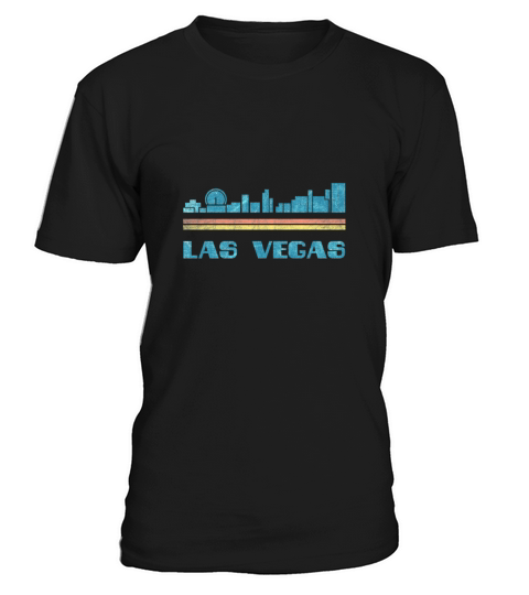 Las Vegas T-Shirt City Skyline Retro Cityscape 70s T-Shirt Unisex