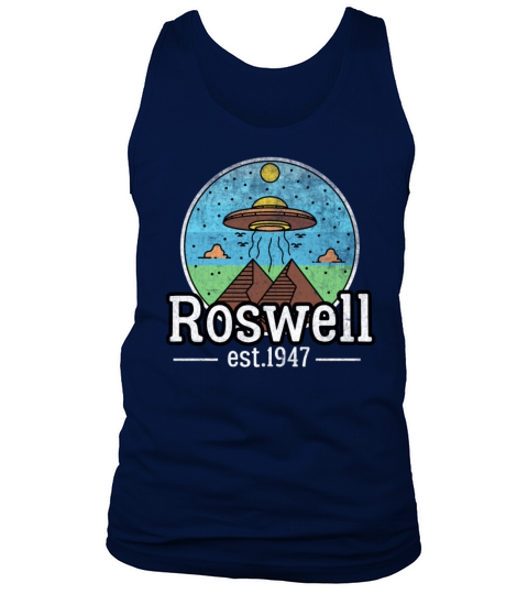 Roswell 1947 Vintage Alien Ufo Funny Quote New Mex Tank Top Unisex