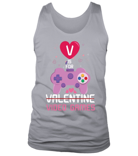Video Games Gamer Gaming Hearts Day Valentines Tank Top Unisex